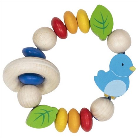 Jucarie de motricitate din lemn pentru bebelusi Blue Bird - imagine 3